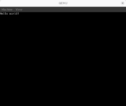 hello-world virtual machine