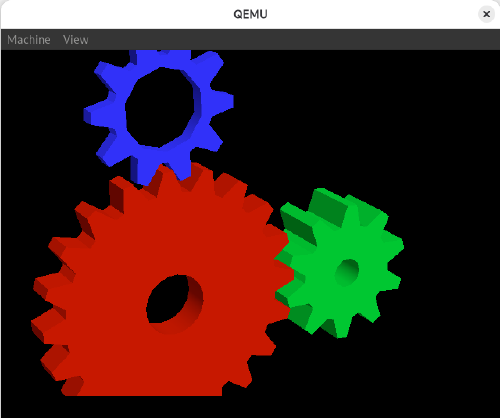 vkgears demo in virtual machine