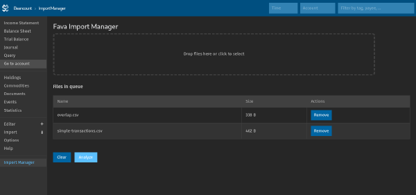 Fava Import Manager - preparing batch